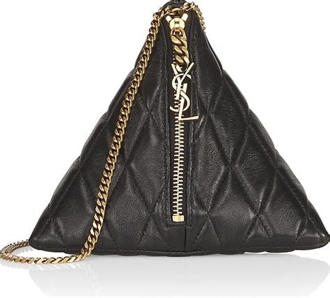 ysl borsa piramide|Saint Laurent Sade Pyramid Quilted Leather Shoulder Bag.